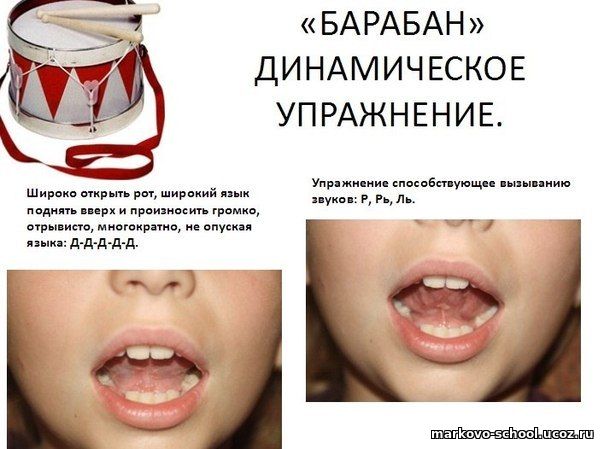 Артикуляционное упражнение «Барабан»