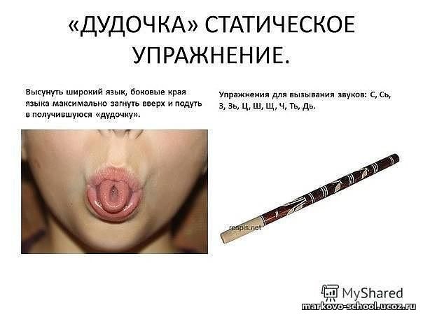 Артикуляционное упражнение «Дудочка»